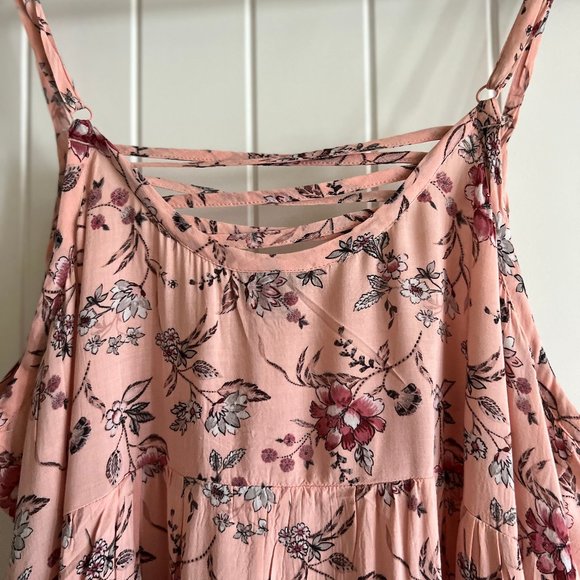 Torrid Pretty in Pink Floral Babydoll Tank - Picture 3 of 6